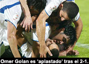 Omer Golan es ‘aplastado’ tras el 2-1.
