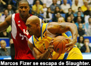 Marcos Fizer se escapa de Slaughter.