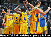 Macabi Tel Aviv celebra el pase a la final.